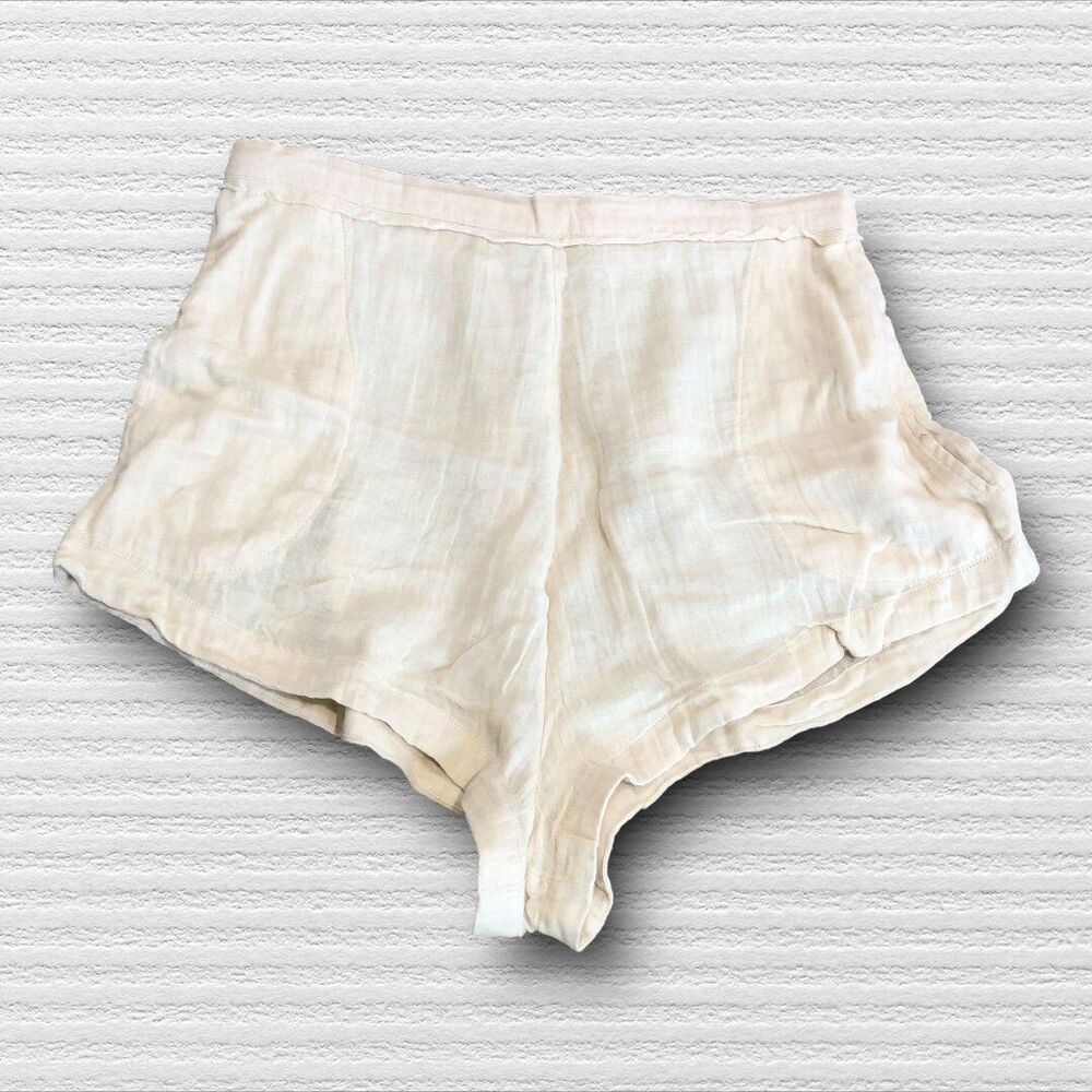 Free People Large Cotton Gauze Raw Hem Shorts